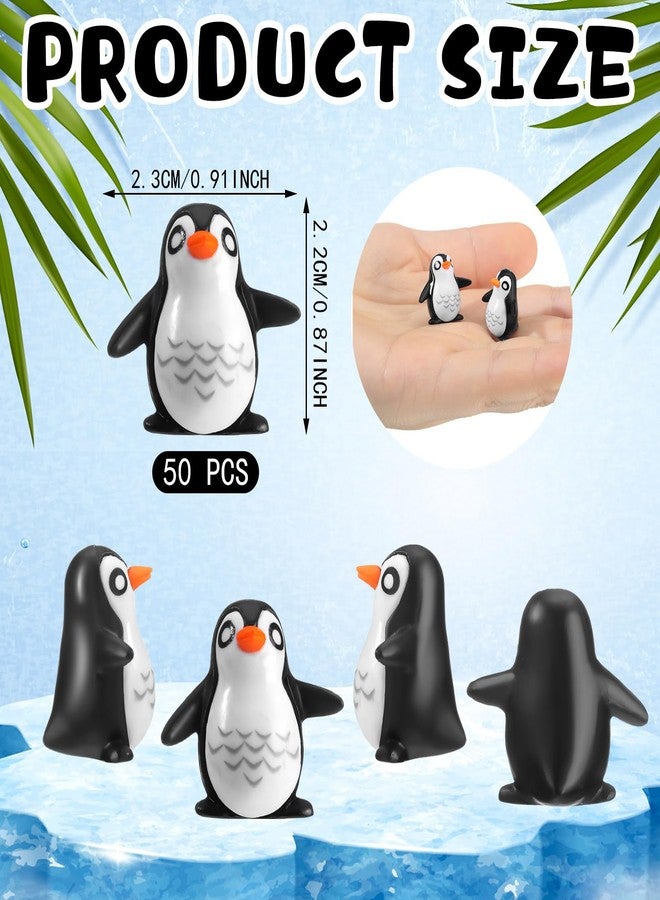 JellyArch 120 Pcs Miniature Penguin Figurines Resin Penguin Figures Bulk 0.87'' Cake Topper Mini Animal for Fairy Garden Micro Landscape Winter Christmas Scene Decor Party Supplies - Image 3